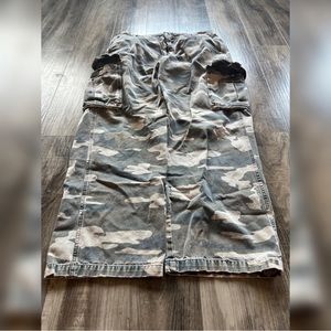cyber y2k skater wide leg grunge baggy camo cargo plugg pants 🐊